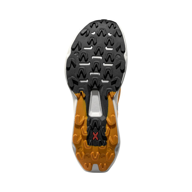 Sole of men's rust/blue La Sportiva Prodigio 2 running shoe
