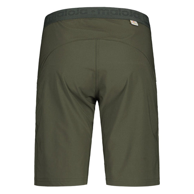 Back view of women's maloja AnemonaM bike shorts in aspen woods colour