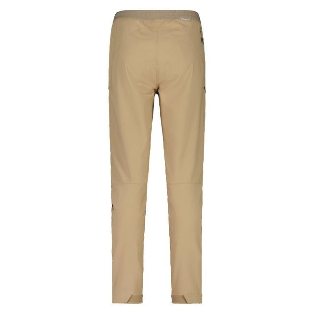 Back view of women's maloja CornetM. bike pants in 'gravel' colour