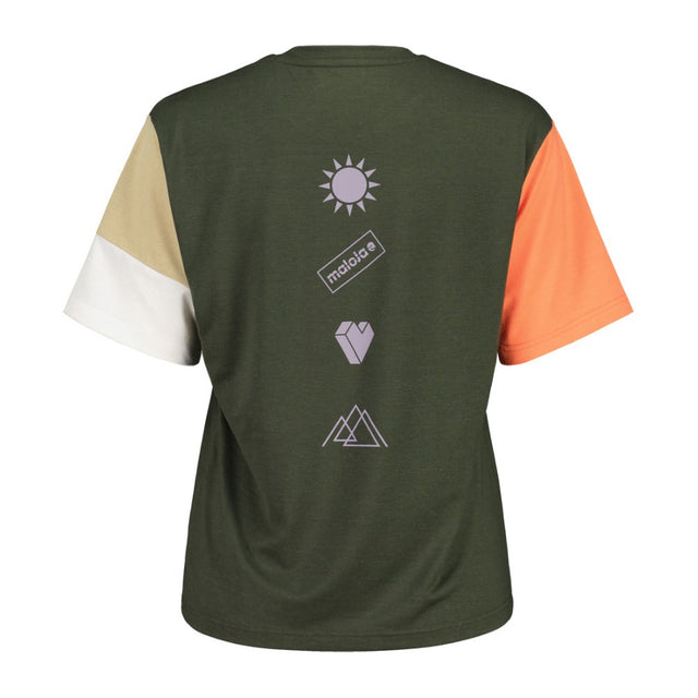 Back view of women's maloja FannarakiM. enduro shirt