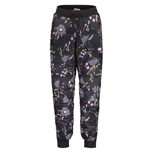 Front view of black/floral maloja ViturinU. insulated pants