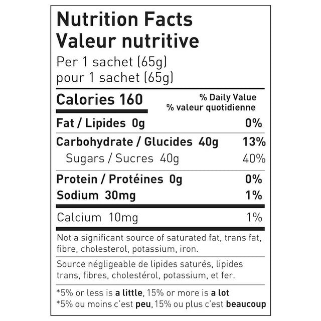 Maurten Hydrogel Sports Fuel Gel 160 nutrition facts