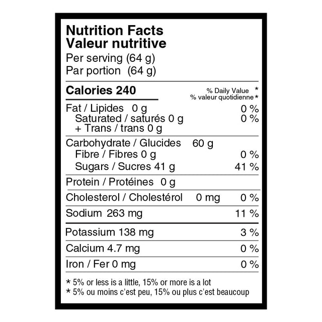 naak Boost Energy Drink nutrition facts