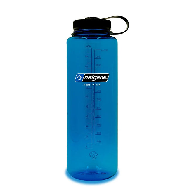 Slate blue Nalgene wide mouth 48oz water bottle
