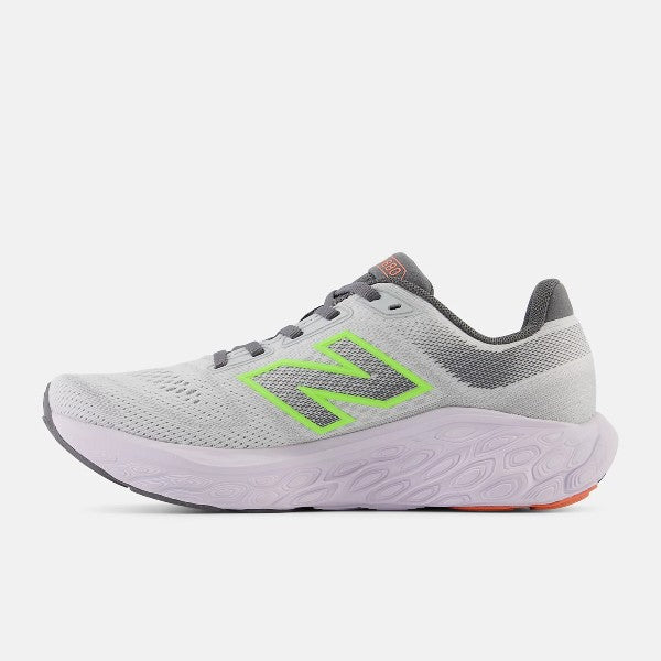 Inner side view of women's New Balance Fresh Foam X 880v14 running shoe in Grey Matter