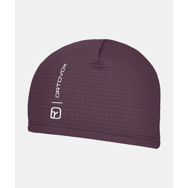 Ortovox fleece light grid beanie in wild berry colour