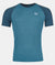 Front of men's ortovox 120 tec fast mountain t-shirt in Mountain Blue
