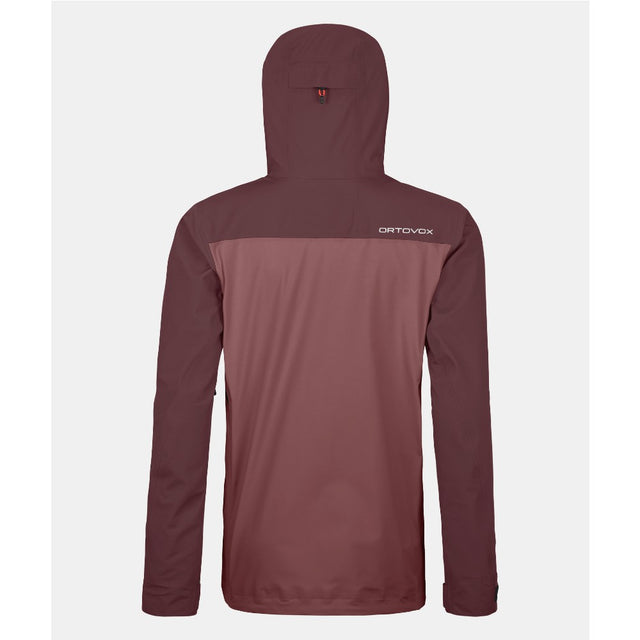 Women's Ortovox 3L Ravine Shell Jacket mountain rose back