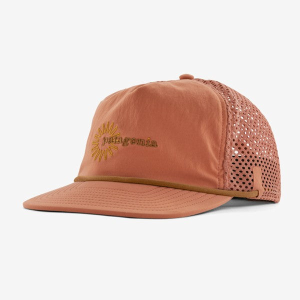Front of patagonia merganzer hat in sienna clay colour