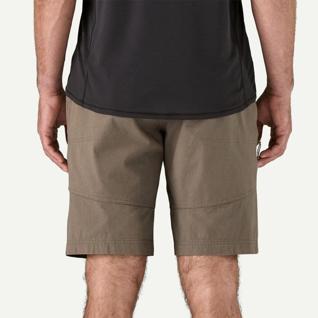 Back view of men's Patagonia Venga Rock Shorts in Win Grey colour