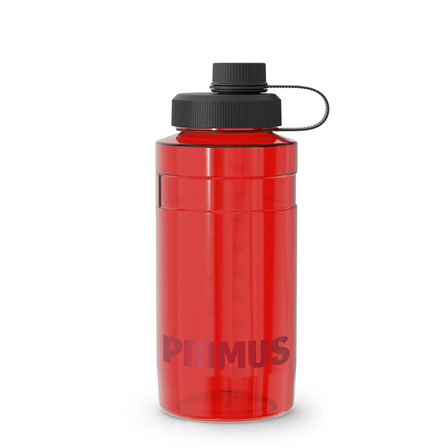 Red 1L Primus Kvarts water bottle with black drink lid