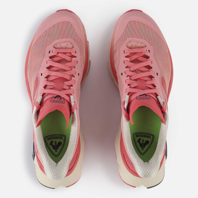 Top view of women's Rossignol Vezor shoes in peach colour