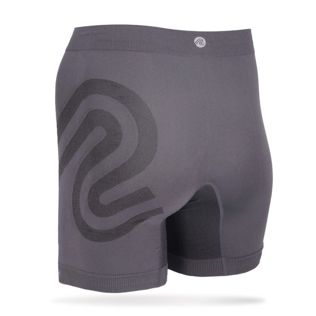 Back view of men's grey runderwear running boxer