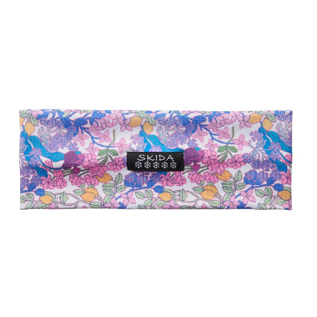 skida running/nordic headband with flowery 'limoncello' print