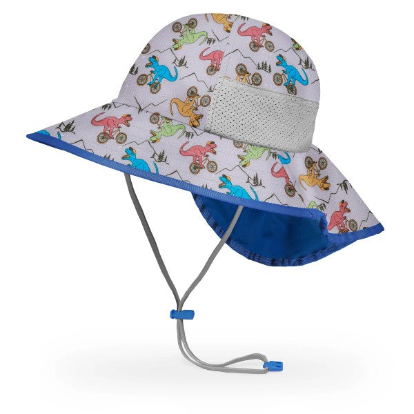 Sunday Afternoons kids' play sun hat in dino biker print