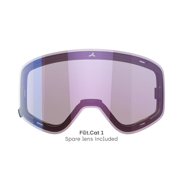 Category 1 purple ski goggle lens