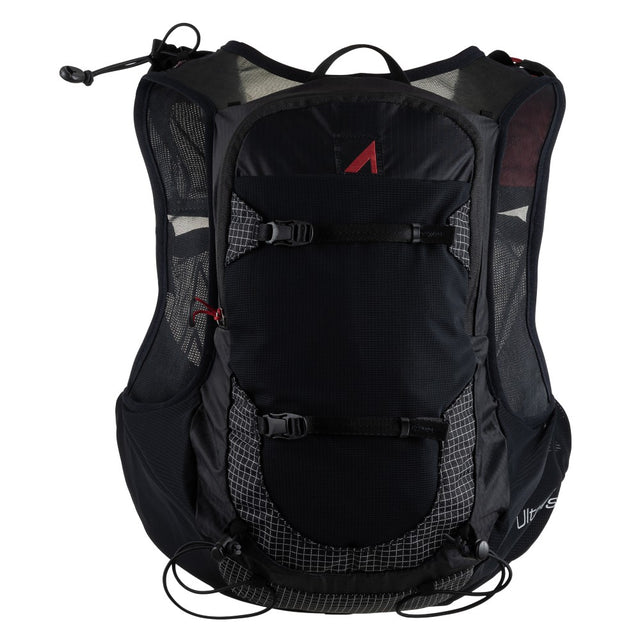 Back view of UltrAspire Zygos 6.0 hydration pack in black