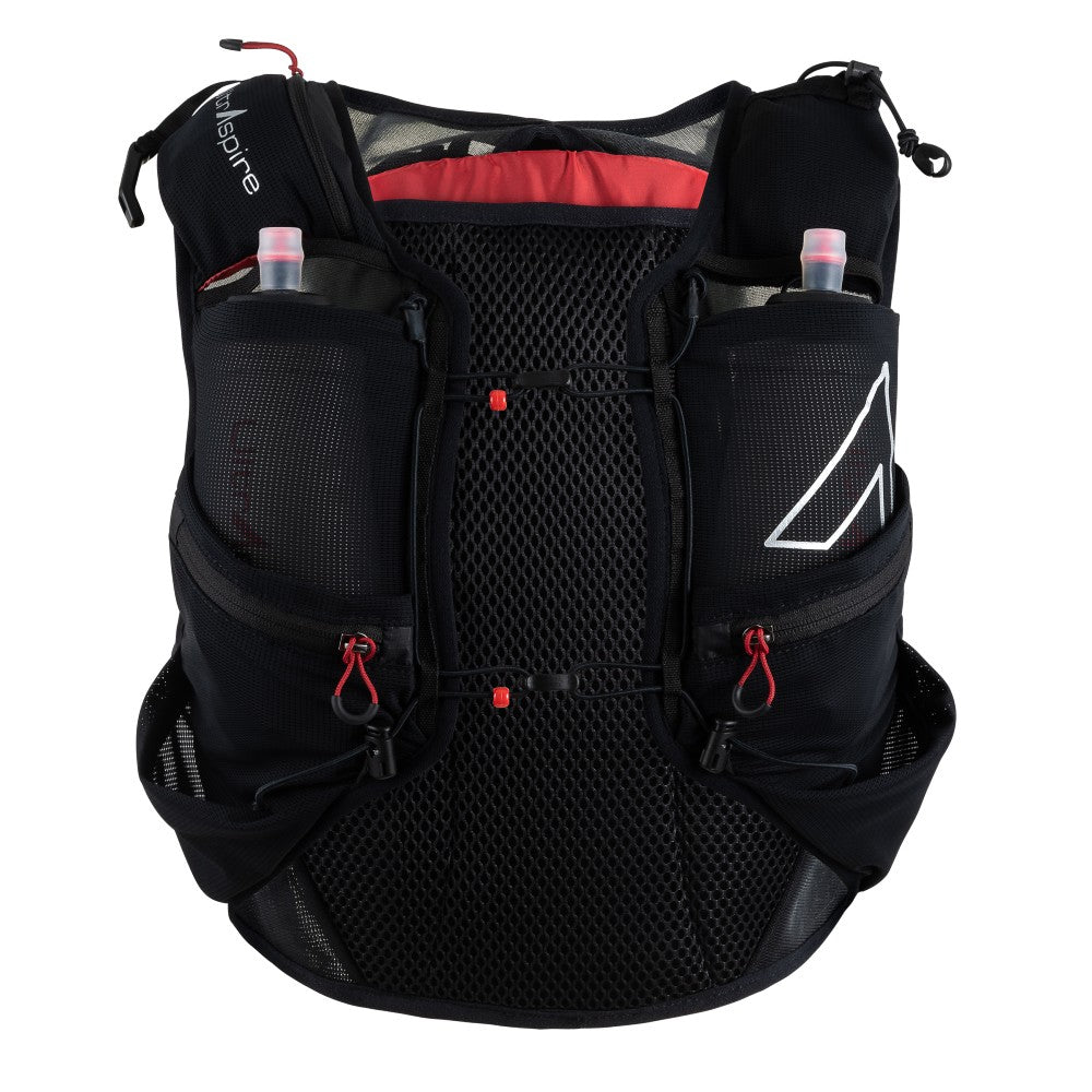Front view of UltrAspire Zygos 6.0 hydration vest in black