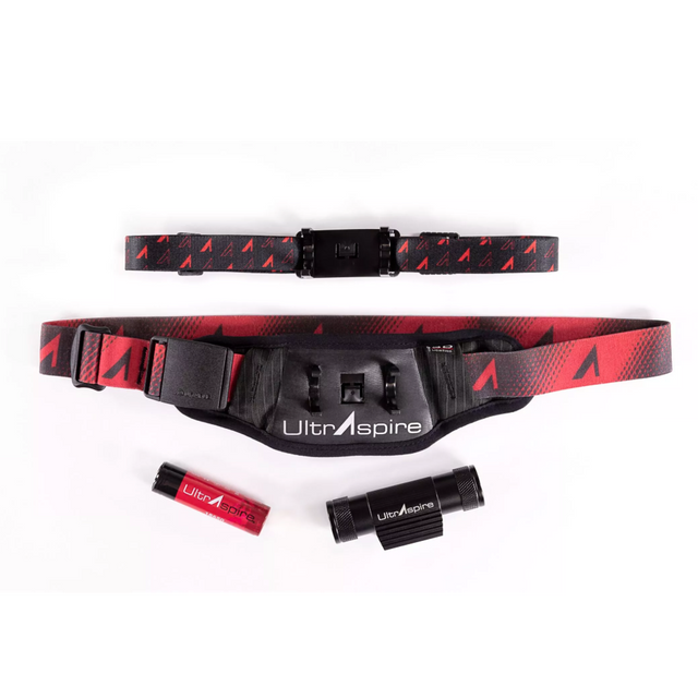 Components view of the UltrAspire Lumen 850 Duo waist light