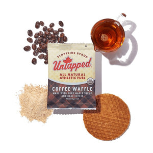 Untapped coffee waffle with ingredients pictured
