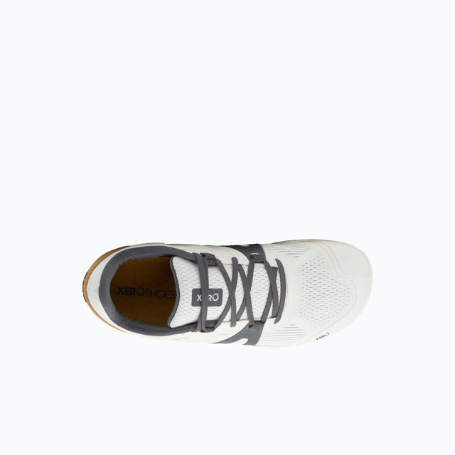 Top view of women's white Xero Shoes 360 Rally court shoe