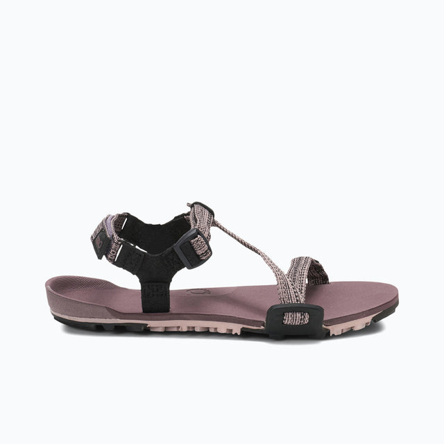 Side view of women's rose Xero Shoes Z-Trail EV minimalist sandal
