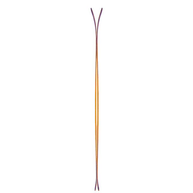Side view of a pair of purple ZAG UBAC 102 touring skis