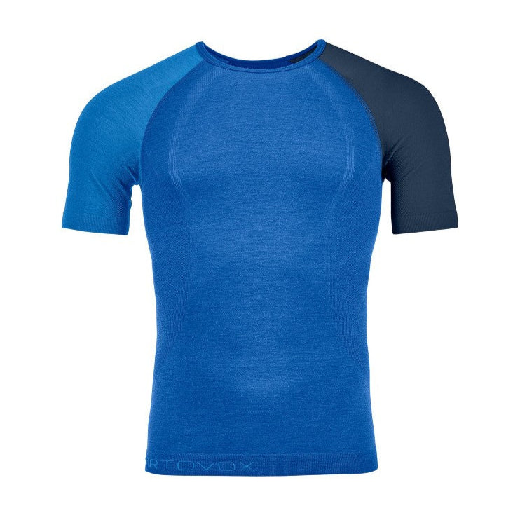 Men's ortovox 120 comp light short sleeve shirt in 'just blue' colour