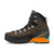 Inner side view of men's scarpa ribelle hd mountaineering boot in cocoa/moss colour