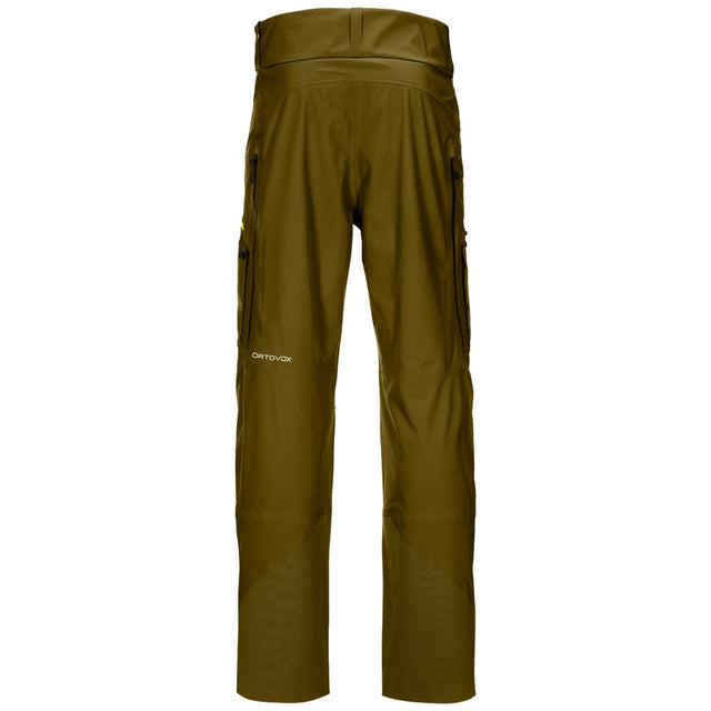 Men's Ortovox 3L Deep Shell Pants green moss back