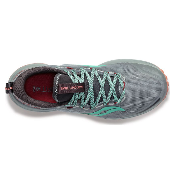 Top view of saucony xodus ultra 2 shoes in fossil/soot colour
