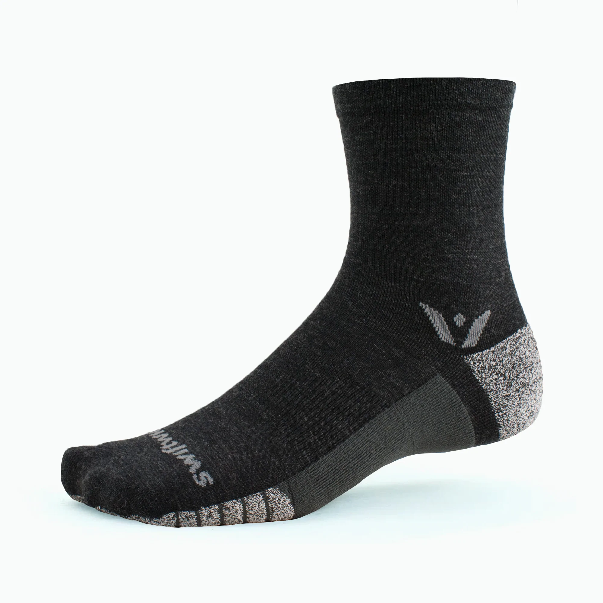 Charcoal swiftwick Flite XT Trail sock