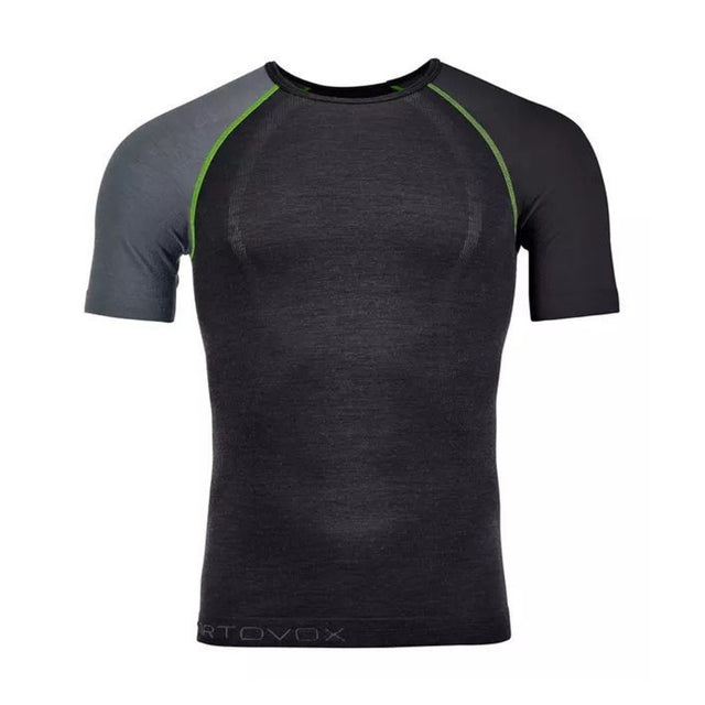 Men's ortovox 120 comp light short sleeve shirt in black raven colour