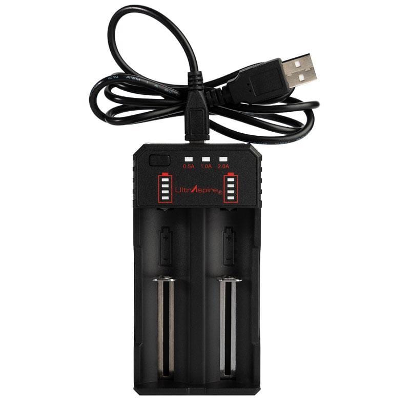 UltrAspire Battery Charger 18650 Black Red