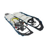 Pair of blue/white MSR Revo Explore women's snowshoes