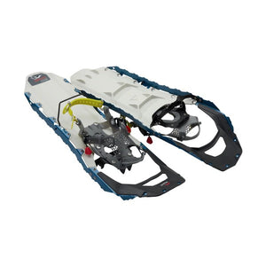 Pair of blue/white MSR Revo Explore women's snowshoes
