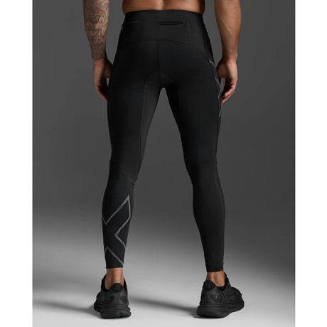 Back view of men's 2XU compression tights