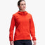 Front on-model view of women's orange 7mesh Northwoods jacket 