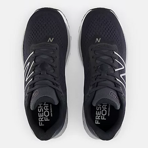 Top view of men's New Balance Fresh Foam X running shoes in phantom black