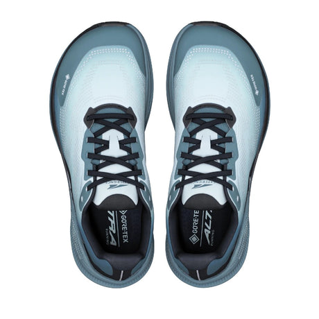 Top view of men's Blue Hour/Dawn Altra Experience Flow 3 GTX road running shoe