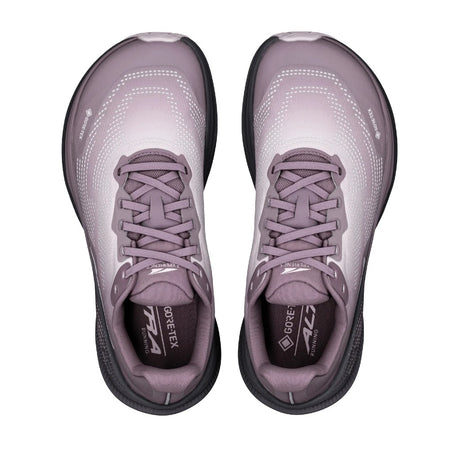 Top view of women's Blue Hour/Dawn Altra Experience Flow 3 GTX road running shoe