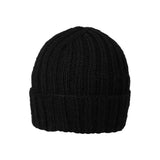 Front view of Ambler Addison wool toque in black colour