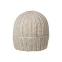 Front view of Ambler Addison wool toque in heather stone colour