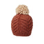 Front view of Ambler Audrey wool toque women's in brick colour