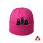 Front view of Ambler Bear's den toque kid's in electric pink colour