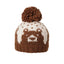 Front view of AmblerBjorn wool toque kid's in latte colour