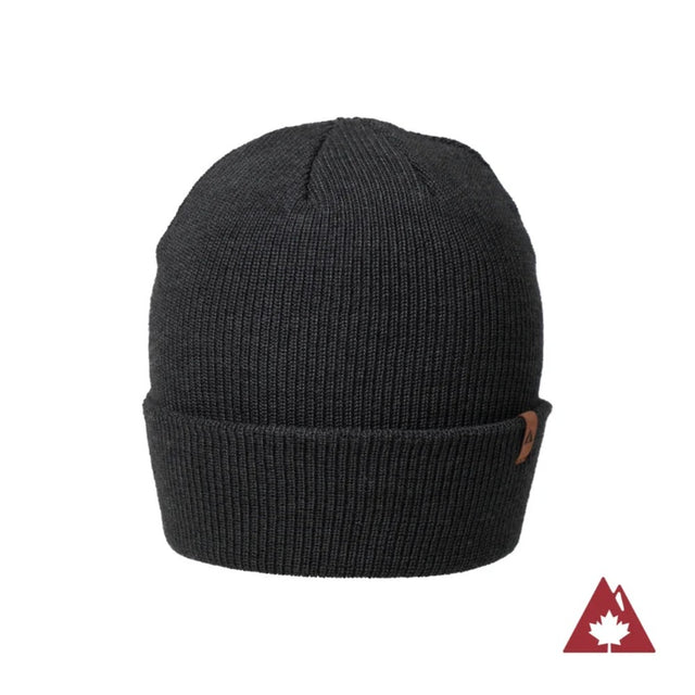 Front view of Ambler Comox toque in Black colour