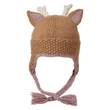 Front view of Ambler Forest wool toque kid's in deer colour
