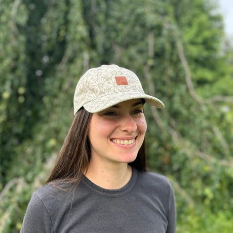 Front on-model view of Ambler Garden Hat in Sage colour