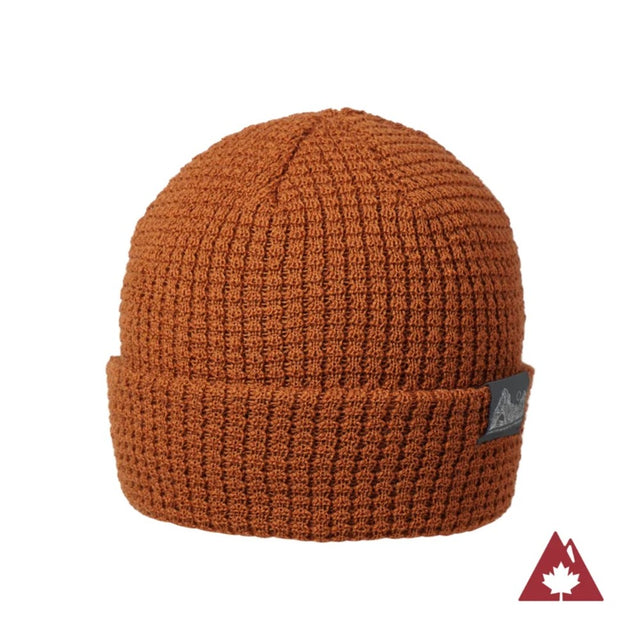 Front view of Ambler Joffre toque in hazelnut colour
